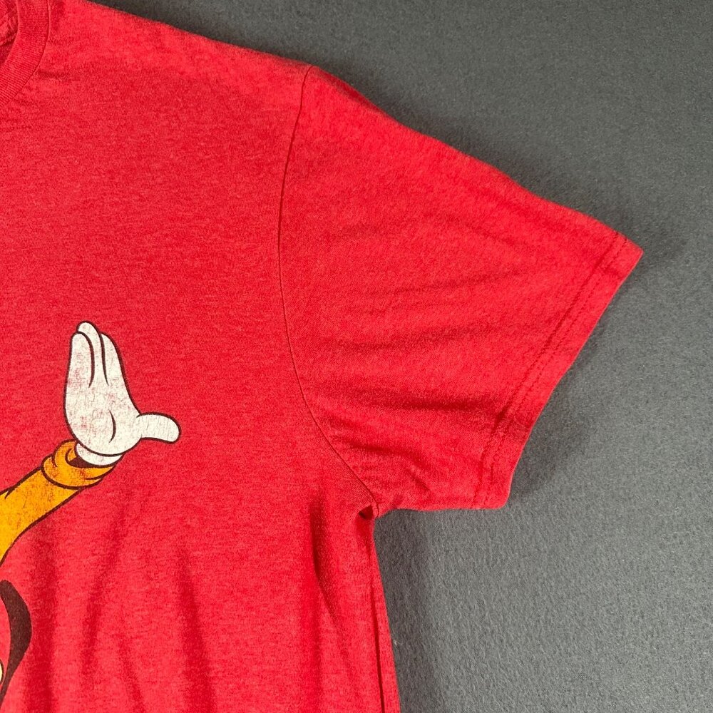 Disney Goofy Unisex L Red Short Sleeve Cotton‎ Blend Graphic Tee Shirt T-shirt - Picture 4 of 7